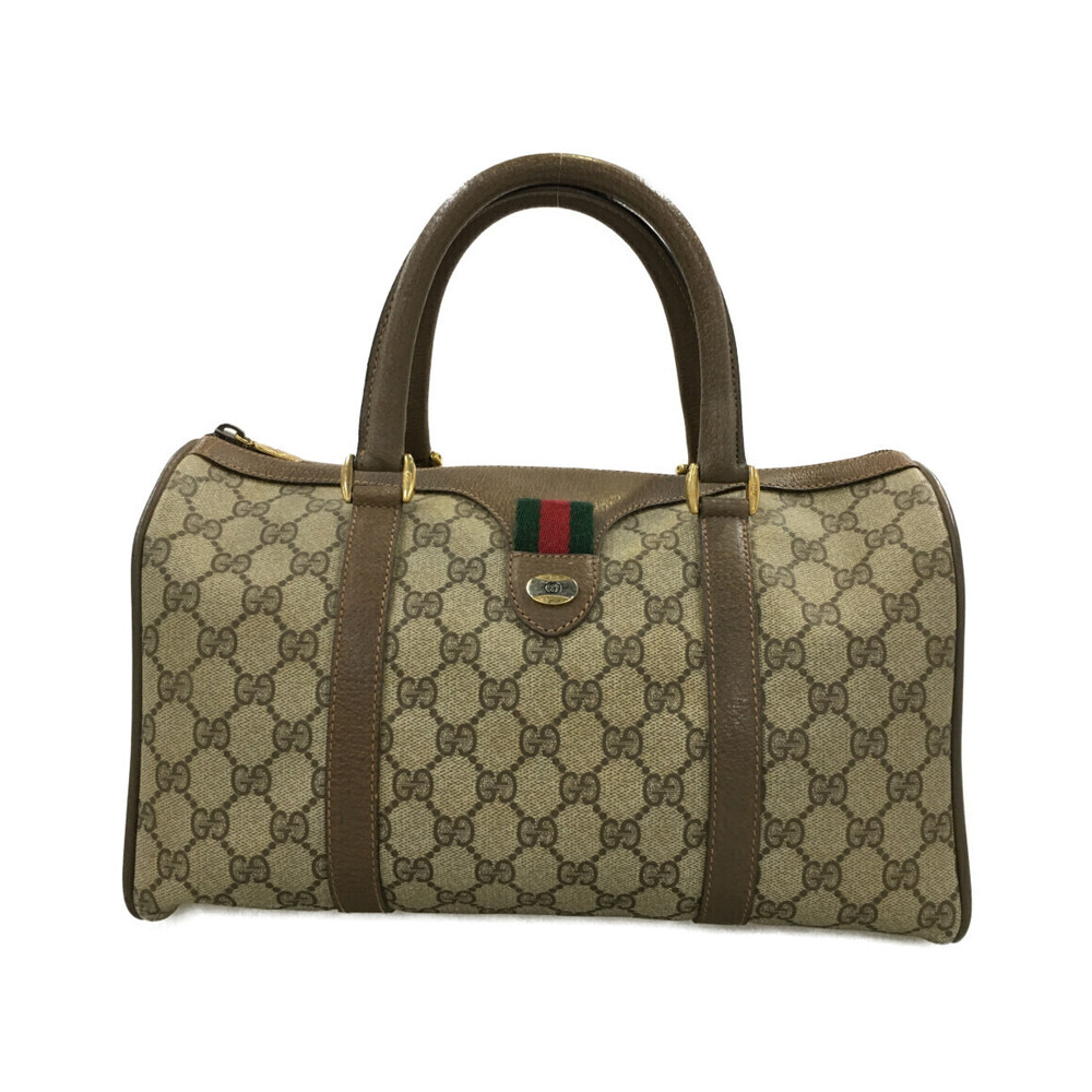 Gucci Web Line bag Supreme Brown Sherry Boston GG - Picture 2 of 6